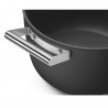 Тенджера SMEG CKFC2611BLM, 7.7 л, Ø26 см, Тефлоново покритие, До 250°C, Индукция, Черен