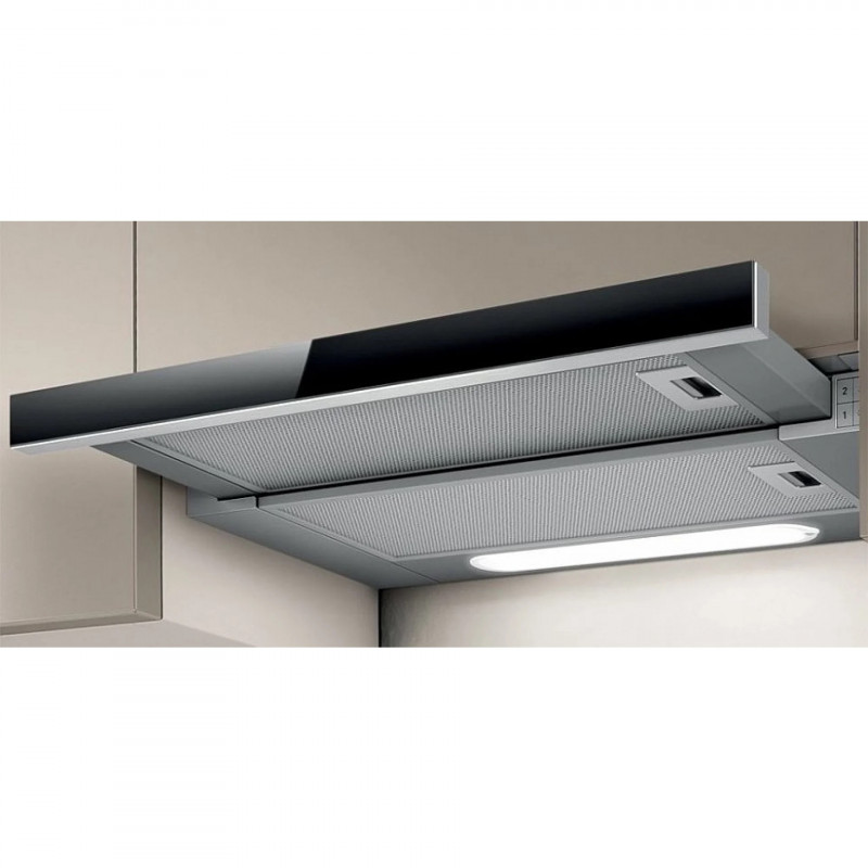 Абсорбатор за вграждане Elica Elite 14 Lux GRVT 60, 121 W, 60 см, Клас D, 304 м3/ч, LED осветление, Сив/Черен
