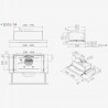Абсорбатор за вграждане Elica Elite 14 Lux GRVT 60, 121 W, 60 см, Клас D, 304 м3/ч, LED осветление, Сив/Черен