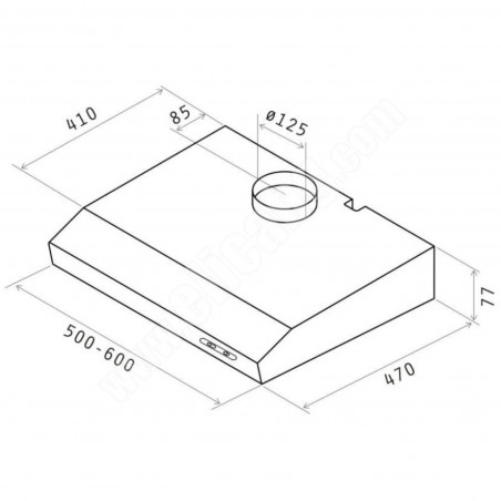 Абсорбатор Elica Verve Lux WH 60, 52 W, 60 см, Клас C, 205 м3/ч, LED осветление, Бял