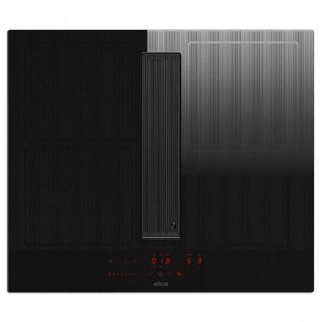 Аспириращ плот за вграждане Elica NikolaTesla Velvet BL/A/60, 7.2 kW, Мощност на абсорбация 620 m3/h, Autocapture, Comfort Silence, Bridge Zone, Stop&Go, Черен