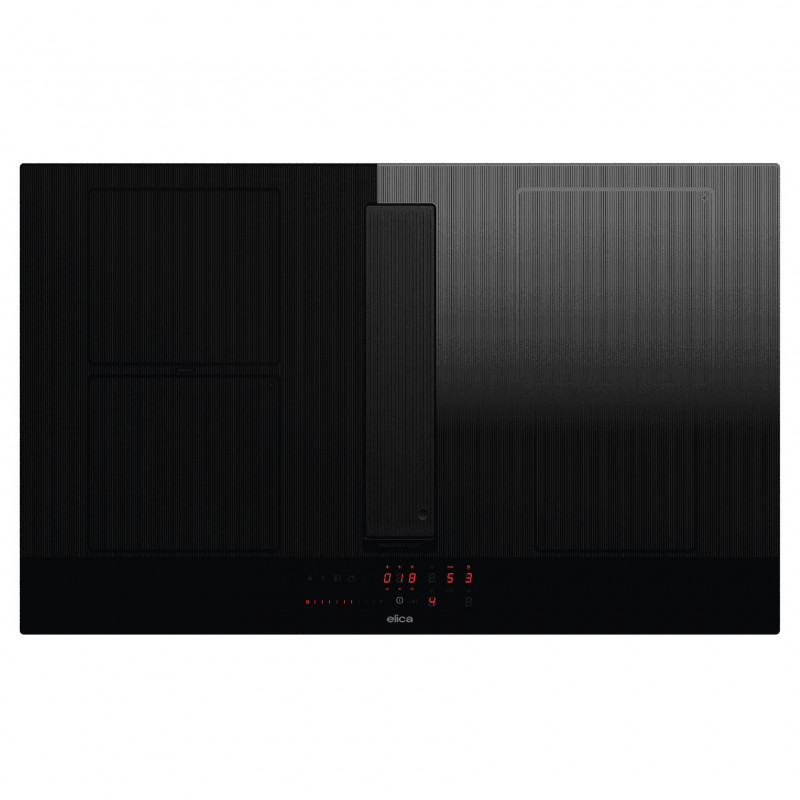 Аспириращ плот за вграждане Elica NikolaTesla Velvet BL/A/83, 7.2 kW, Мощност на абсорбация 620 m3/h, Autocapture, Comfort Silence, Bridge Zone, Stop&Go, Черен