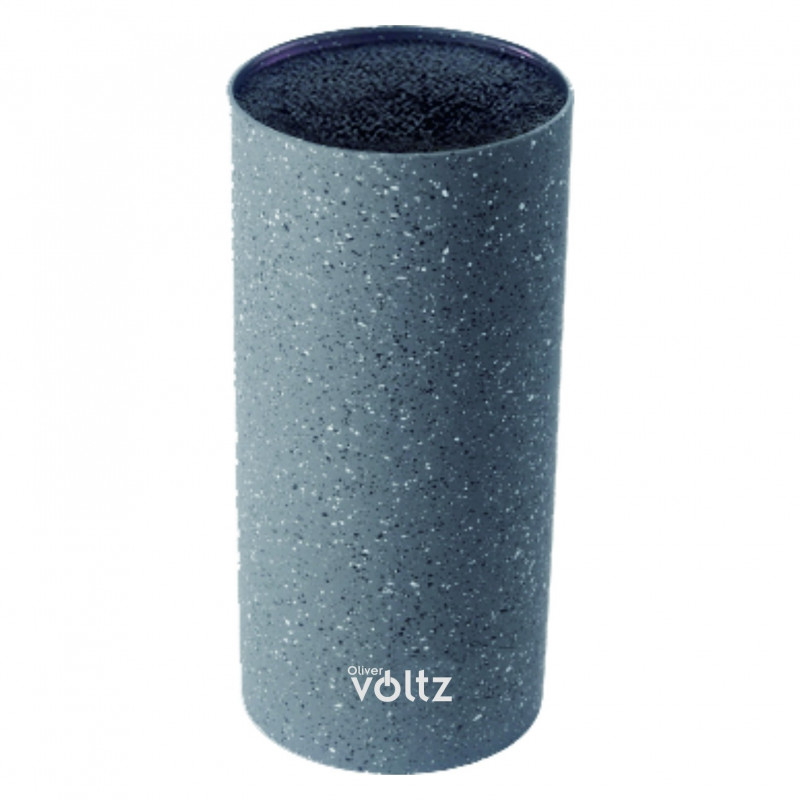 Поставка за ножове Oliver Voltz OV51645AG, Цилиндър, 11х22 см, Сив