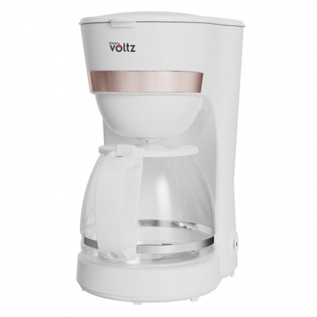 Кафемашина Oliver Voltz OV51170WN, 600W, 1.25 л, Противокапкова система, Прозрачен резервоар за вода, Бял