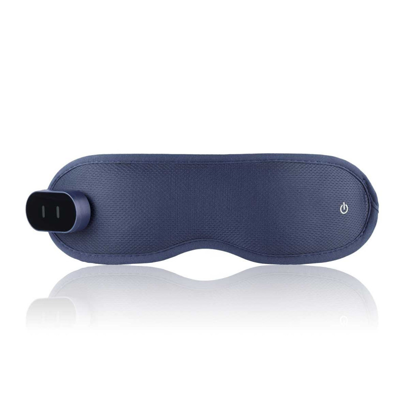 Масажор за очи Medivon Horizon HYPNOS, 6 W, Режим на загряване и охлаждане, Вибрации, Намалява мускулното напрежение, Bluetooth, Тъмносин