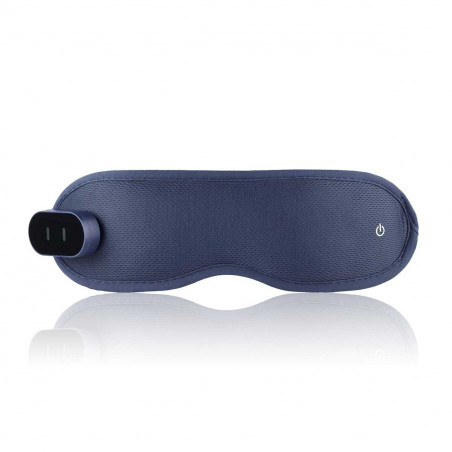 Масажор за очи Medivon Horizon HYPNOS, 6 W, Режим на загряване и охлаждане, Вибрации, Намалява мускулното напрежение, Bluetooth, Тъмносин