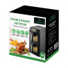 Двоен фритюрник с горещ въздух Just Perfecto JP-AF10DB, 2600 W, 10 л, 10 програми, 80-200 C, Rapid Hot Air Circulation, Синхронизирано готвене, Черен