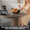 Фритюрник с горещ въздух Just Perfecto JP-AF4GL, 1500 W, 1.5/4 л, 8 програми, 80-200 C, 360° Hot Air Circulation, Термоустойчива стъклена конструкция, Черен