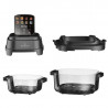 Фритюрник с горещ въздух Just Perfecto JP-AF4GL, 1500 W, 1.5/4 л, 8 програми, 80-200 C, 360° Hot Air Circulation, Термоустойчива стъклена конструкция, Черен