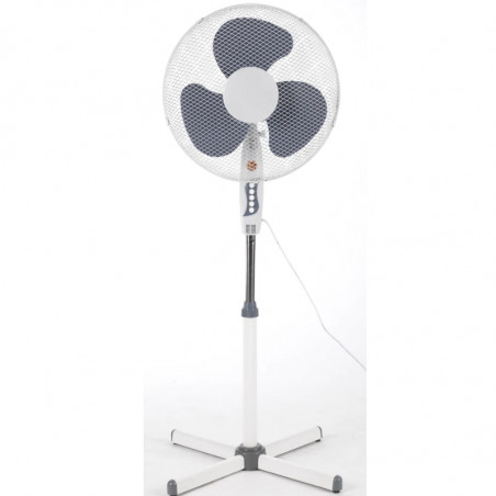 Вентилатор NEO FA-F44, 40W, 40 см, 3 скорости, Осцилация, Регулируема височина и ъгъл, Бял