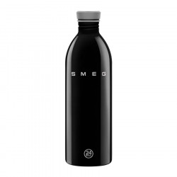 Бутилка Smeg Urban WBF02BL, 1 л, Херметично затваряне, Без ВРА, Неръждаема Стомана, Черна