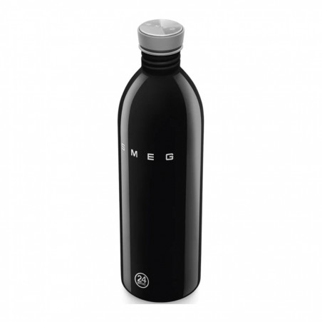 Бутилка Smeg Urban WBF02BL, 1 л, Херметично затваряне, Без ВРА, Неръждаема Стомана, Черна