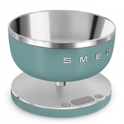 Кухненска везна Smeg Collezione KSC01EGMWW, До 5 кг/5 л, ТАРА, LED дисплей, Противоплъзгаща се основа, Автономия до 36 часа, Изумрудено зелен