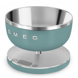 Кухненска везна Smeg Collezione KSC01EGMWW, До 5 кг/5 л, ТАРА, LED дисплей, Противоплъзгаща се основа, Автономия до 36 часа, Изумрудено зелен