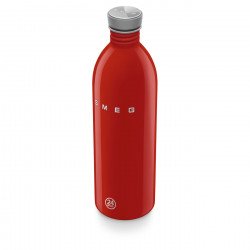 Бутилка Smeg Urban WBF02RD, 1 л, Херметично затваряне, Без ВРА, Неръждаема Стомана, Червена