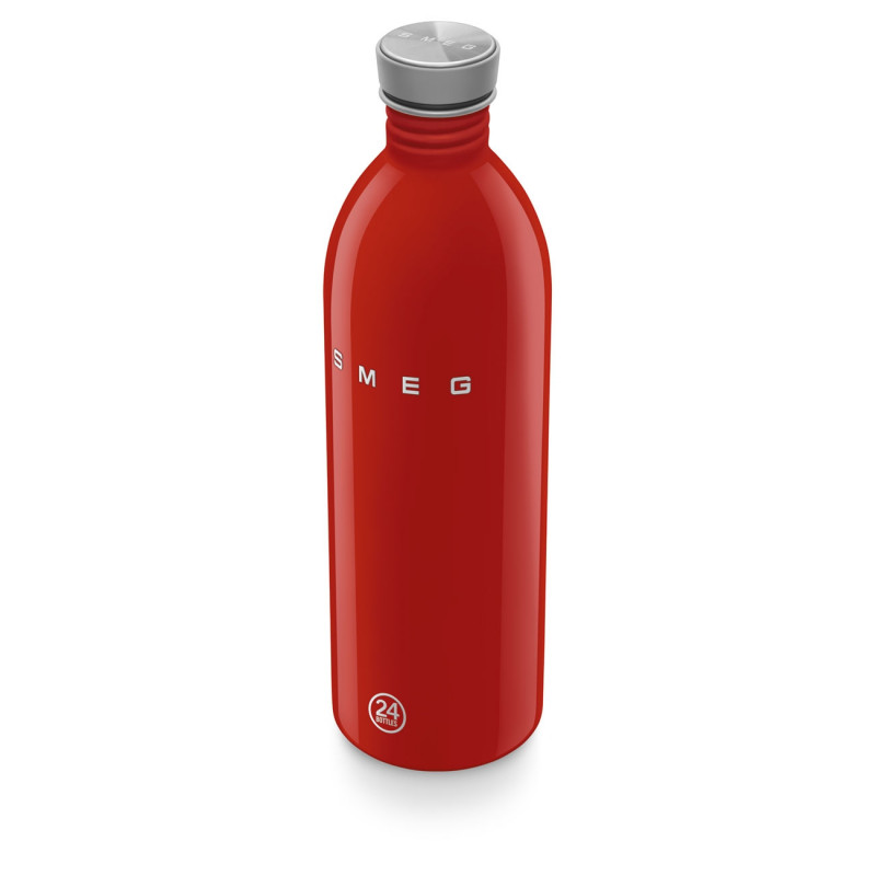 Бутилка Smeg Urban WBF02RD, 1 л, Херметично затваряне, Без ВРА, Неръждаема Стомана, Червена