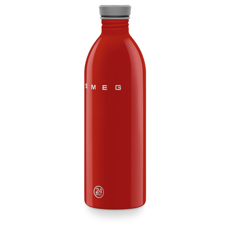 Бутилка Smeg Urban WBF02RD, 1 л, Херметично затваряне, Без ВРА, Неръждаема Стомана, Червена
