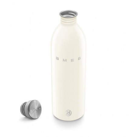 Бутилка Smeg Urban WBF02CR, 1 л, Херметично затваряне, Без ВРА, Неръждаема Стомана, Крем