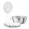 Кухненска везна Smeg KSF01WHWW, Аналогов и дигитален дисплей, До 5 кг/5 л, ТАРА, LED дисплей, Противоплъзгаща се основа, Автономия до 36 часа, Бял мат