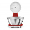 Кухненска везна Smeg KSF01RDWW, Аналогов и дигитален дисплей, До 5 кг/5 л, ТАРА, LED дисплей, Противоплъзгаща се основа, Автономия до 36 часа, Червен