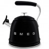 Свирещ чайник Smeg CKLW2001BL,  2.3 л, Индукция, Ненагряваща се дръжка, Стомана, Черен