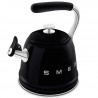 Свирещ чайник Smeg CKLW2001BL,  2.3 л, Индукция, Ненагряваща се дръжка, Стомана, Черен