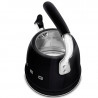 Свирещ чайник Smeg CKLW2001BL,  2.3 л, Индукция, Ненагряваща се дръжка, Стомана, Черен