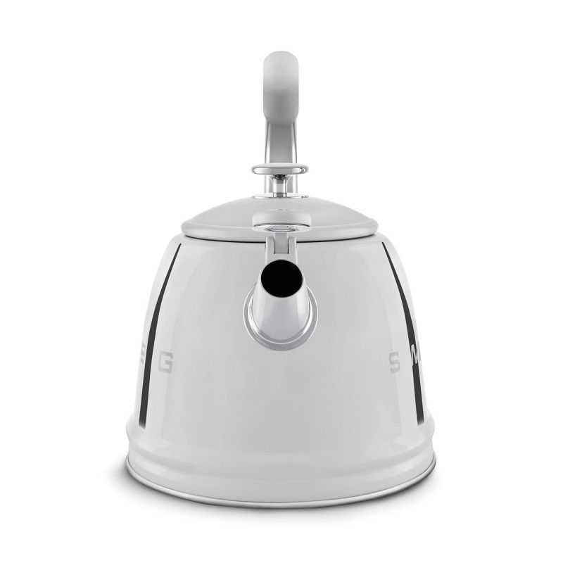 Свирещ чайник Smeg WKF01SS, 2.3 л,Индукция, Ненагряваща се дръжка, Стомана, Сребрист