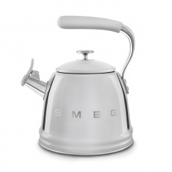 Свирещ чайник Smeg WKF01SS, 2.3 л,Индукция, Ненагряваща се дръжка, Стомана, Сребрист