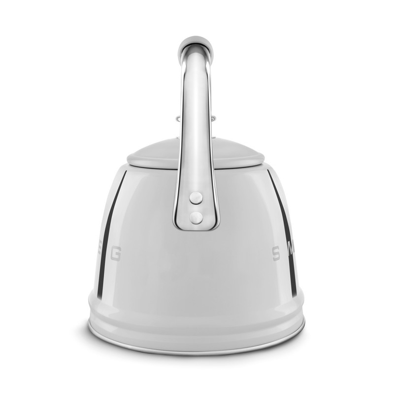 Свирещ чайник Smeg WKF01SS, 2.3 л,Индукция, Ненагряваща се дръжка, Стомана, Сребрист