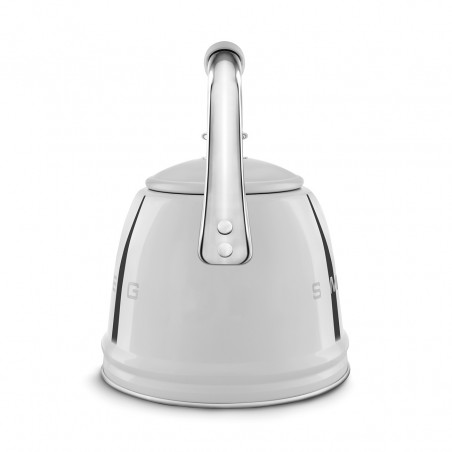 Свирещ чайник Smeg WKF01SS, 2.3 л,Индукция, Ненагряваща се дръжка, Стомана, Сребрист