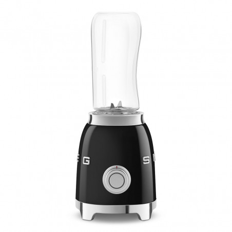 Блендер Smeg PBF01BLEU, 300W, 2x 600 мл, 20000-24000 об/мин, Противоплъзгаща основа, Без BPA, Неръждаема стомана, Черен