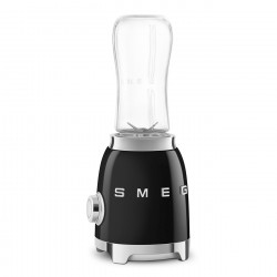 Блендер Smeg PBF01BLEU, 300W, 2x 600 мл, 20000-24000 об/мин, Противоплъзгаща основа, Без BPA, Неръждаема стомана, Черен