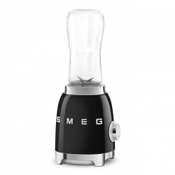 Блендер Smeg PBF01BLEU, 300W, 2x 600 мл, 20000-24000 об/мин, Противоплъзгаща основа, Без BPA, Неръждаема стомана, Черен
