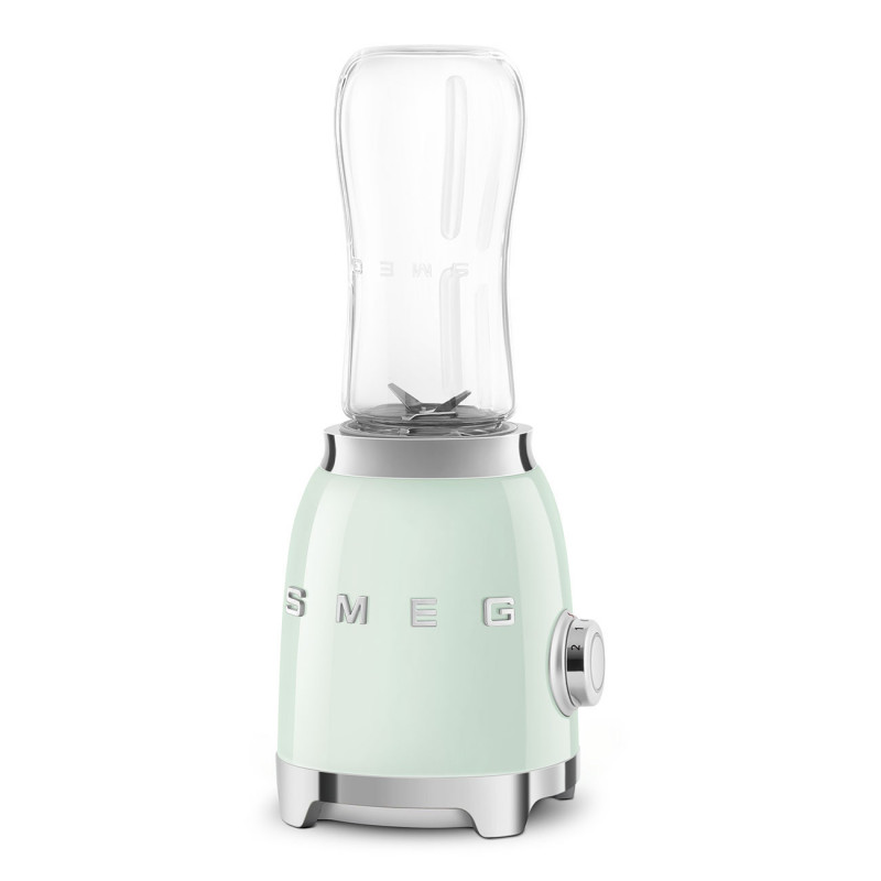 Блендер Smeg PBF01PGEU, 300W, 2x 600 мл, 20000-24000 об/мин, Противоплъзгаща основа, Без BPA, Неръждаема стомана, Пастелно зелен