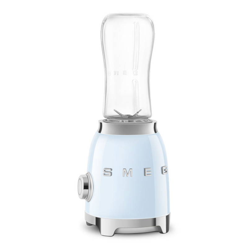 Блендер Smeg PBF01PBEU, 300W, 2x 600 мл, 20000-24000 об/мин, Противоплъзгаща основа, Без BPA, Неръждаема стомана, Пастелно син