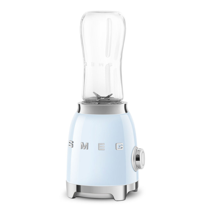 Блендер Smeg PBF01PBEU, 300W, 2x 600 мл, 20000-24000 об/мин, Противоплъзгаща основа, Без BPA, Неръждаема стомана, Пастелно син