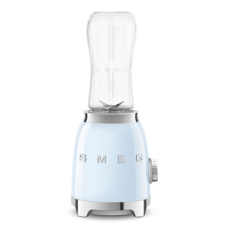 Блендер Smeg PBF01PBEU, 300W, 2x 600 мл, 20000-24000 об/мин, Противоплъзгаща основа, Без BPA, Неръждаема стомана, Пастелно син