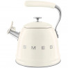 Свирещ чайник Smeg WKF01CR, 2.3 л, Индукция, Ненагряваща се дръжка, Стомана, Крем