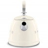 Свирещ чайник Smeg WKF01CR, 2.3 л, Индукция, Ненагряваща се дръжка, Стомана, Крем