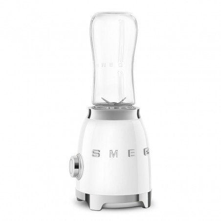 Блендер Smeg PBF01WHEU, 300W, 2x 600 мл, 20000-24000 об/мин, Противоплъзгаща основа, Без BPA, Неръждаема стомана, Бял