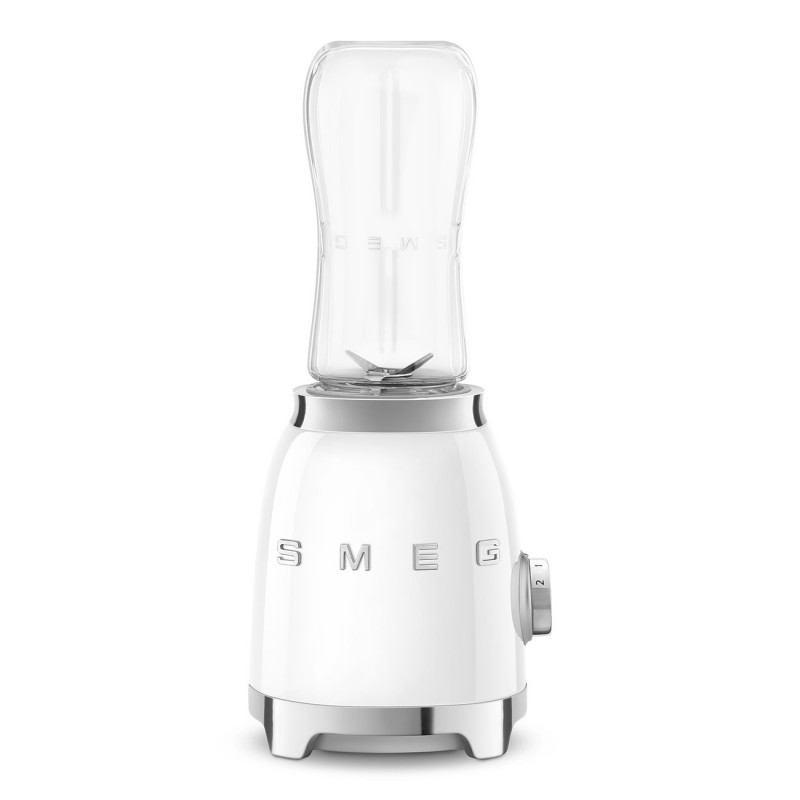 Блендер Smeg PBF01WHEU, 300W, 2x 600 мл, 20000-24000 об/мин, Противоплъзгаща основа, Без BPA, Неръждаема стомана, Бял