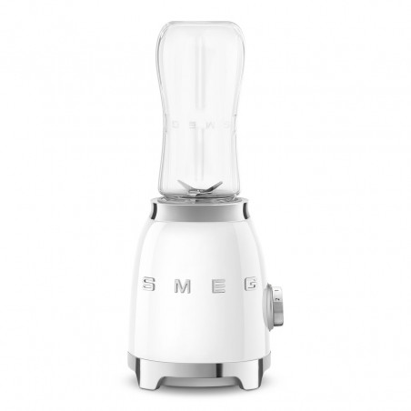 Блендер Smeg PBF01WHEU, 300W, 2x 600 мл, 20000-24000 об/мин, Противоплъзгаща основа, Без BPA, Неръждаема стомана, Бял