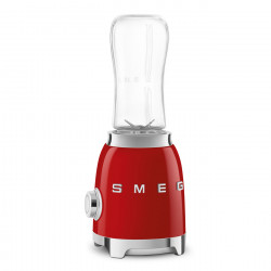 Блендер Smeg PBF01RDEU, 300W, 2x 600 мл, 20000-24000 об/мин, Противоплъзгаща основа, Без BPA, Неръждаема стомана, Червен