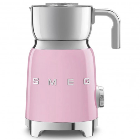 Уред за разпенване на мляко Smeg MFF11PKEU, 500 W, 600 мл, 8 програми, Подвижна кана, Автоматично изключване, Розов