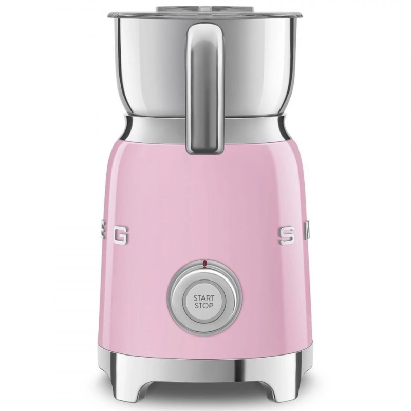 Уред за разпенване на мляко Smeg MFF11PKEU, 500 W, 600 мл, 8 програми, Подвижна кана, Автоматично изключване, Розов