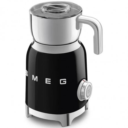 Уред за разпенване на мляко Smeg MFF11BLEU, 500 W, 600 мл, 8 програми, Подвижна кана, Автоматично изключване, Черен