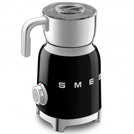 Уред за разпенване на мляко Smeg MFF11BLEU, 500 W, 600 мл, 8 програми, Подвижна кана, Автоматично изключване, Черен