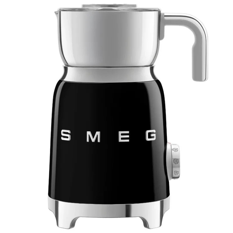 Уред за разпенване на мляко Smeg MFF11BLEU, 500 W, 600 мл, 8 програми, Подвижна кана, Автоматично изключване, Черен
