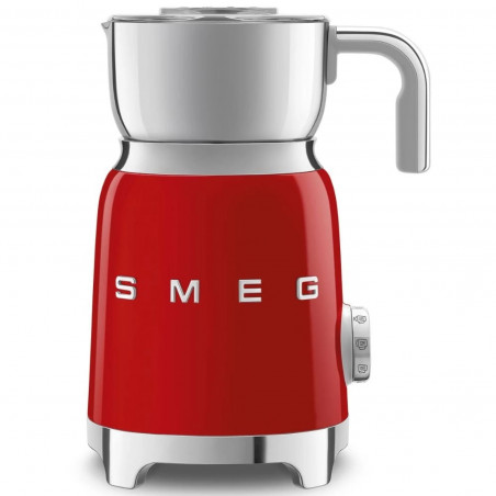 Уред за разпенване на мляко Smeg MFF11RDEU, 500 W, 600 мл, 8 програми, Подвижна кана, Автоматично изключване, Червен